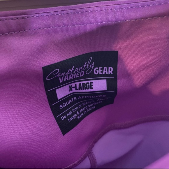 CVG Pink/Purple Athletic Leggings women’s XL Squat Approved side pockets EUC - Picture 5 of 6